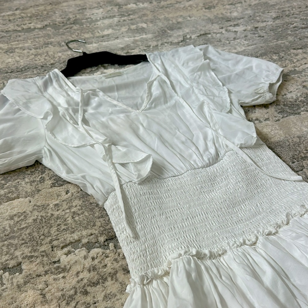 White Ruffled Dress - Picture 2 of 3